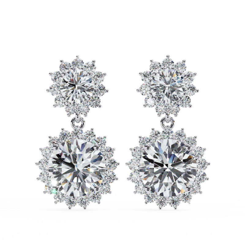Moissanite Dangle Earrings For Women