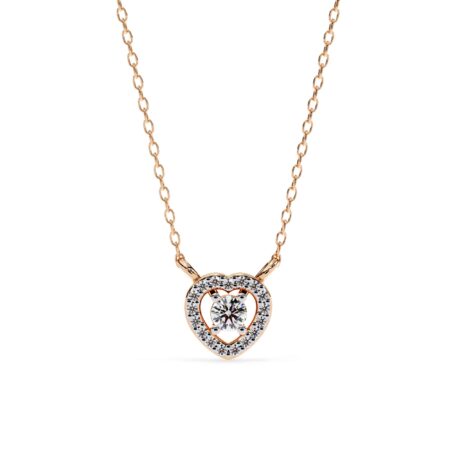 Round Moissanite Pendant Necklace For Women
