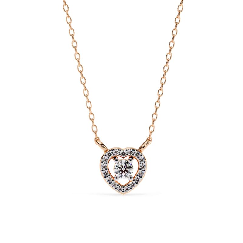 Round Moissanite Pendant Necklace For Women
