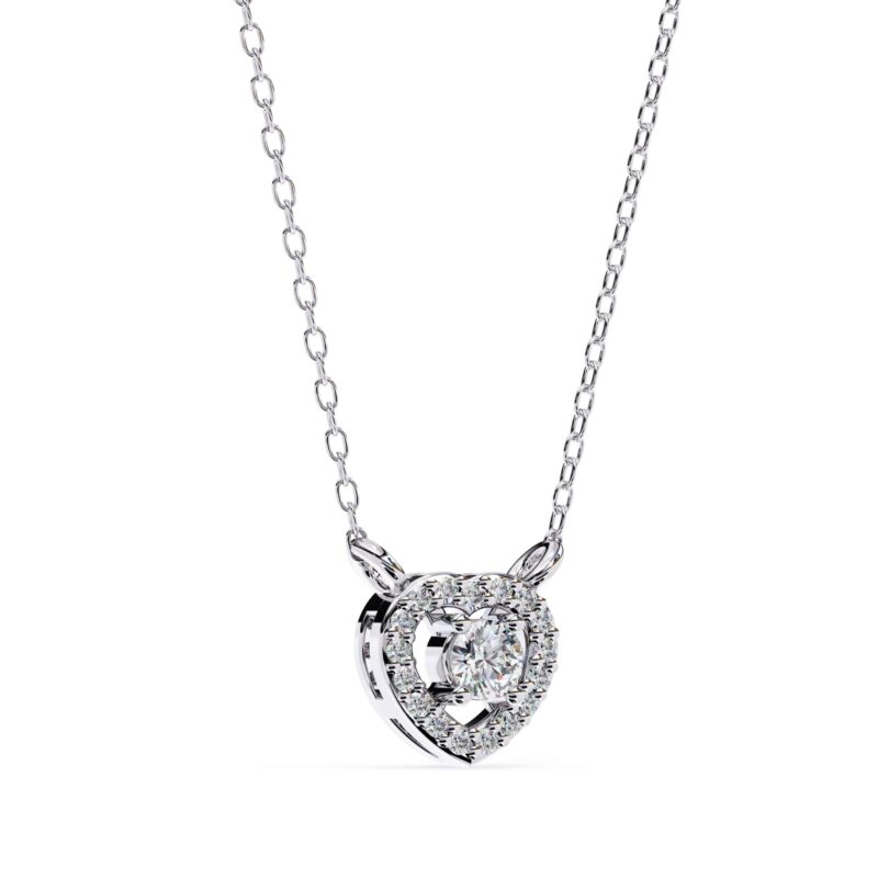 Round Moissanite Pendant Necklace For Women - Image 7