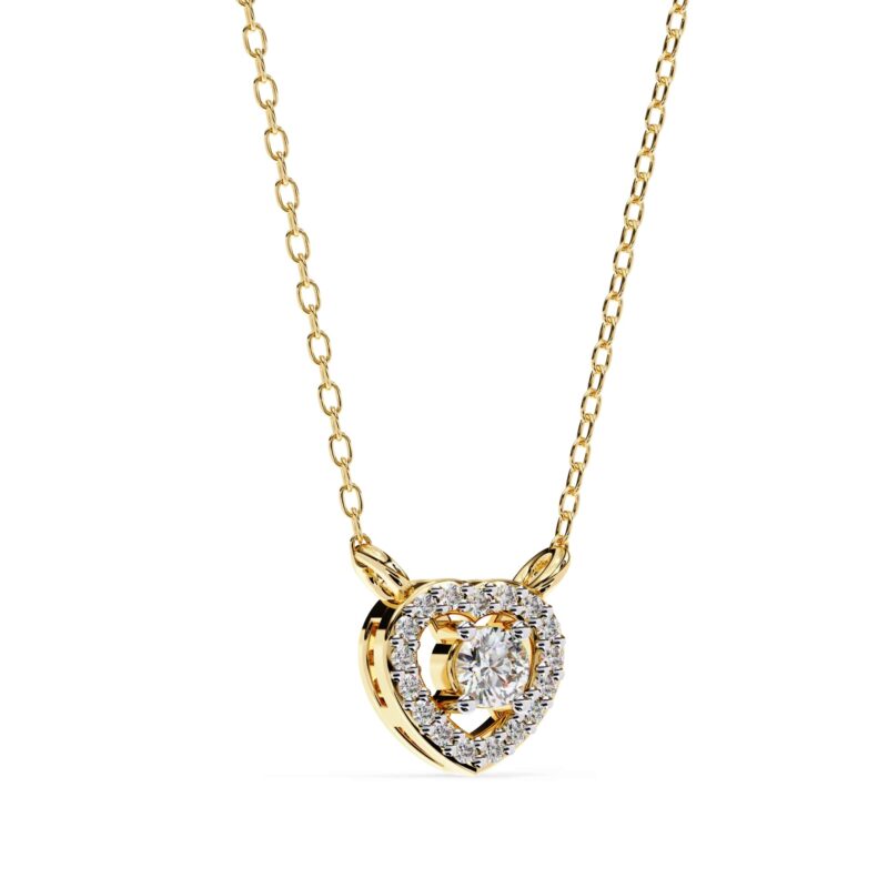 Round Moissanite Pendant Necklace For Women - Image 4
