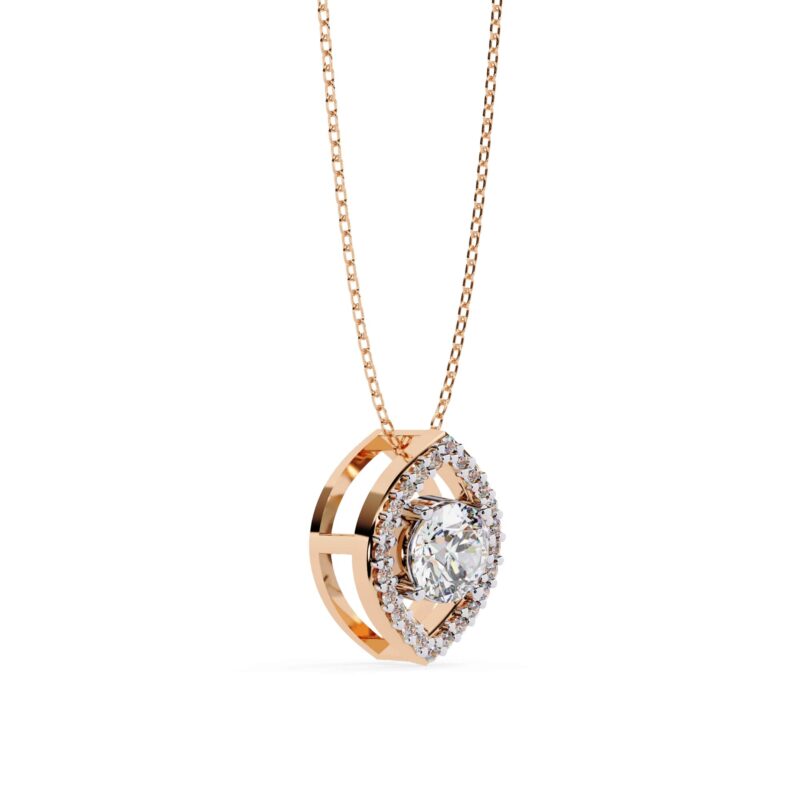 Round Moissanite Pendant Necklace For Women - Image 6