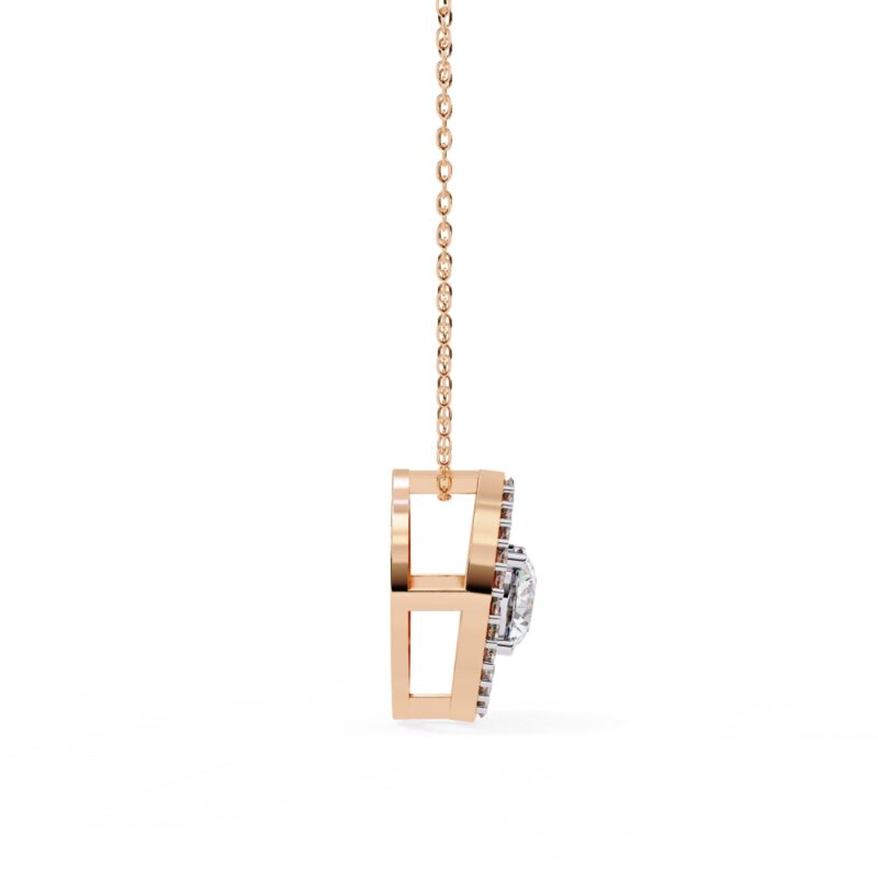 Round Moissanite Pendant Necklace For Women - Image 5
