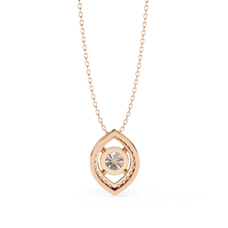Round Moissanite Pendant Necklace For Women - Image 4