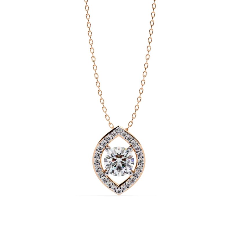 Round Moissanite Pendant Necklace For Women - Image 11