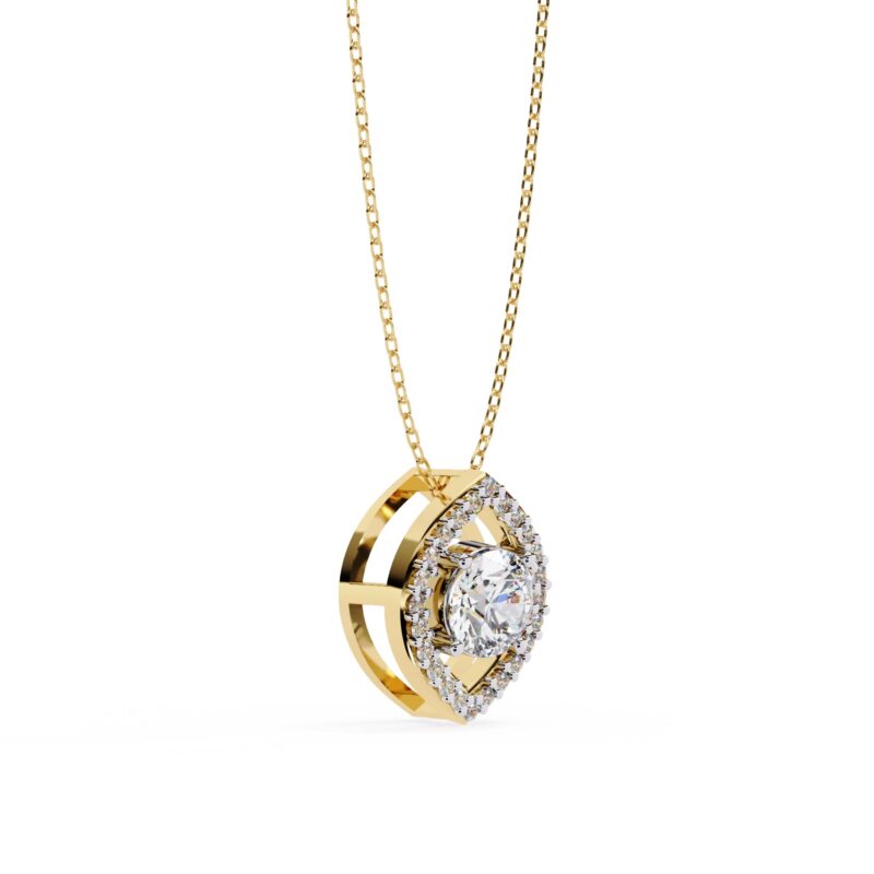 Round Moissanite Pendant Necklace For Women - Image 7