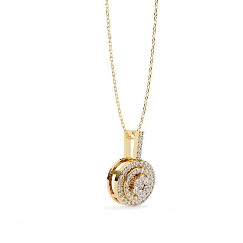 Round Moissanite Pendant Necklace For Women - Image 6