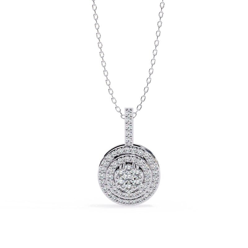 Round Moissanite Pendant Necklace For Women - Image 8