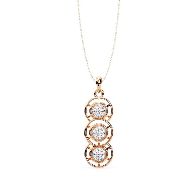 Round Moissanite Pendant Necklace For Women - Image 9