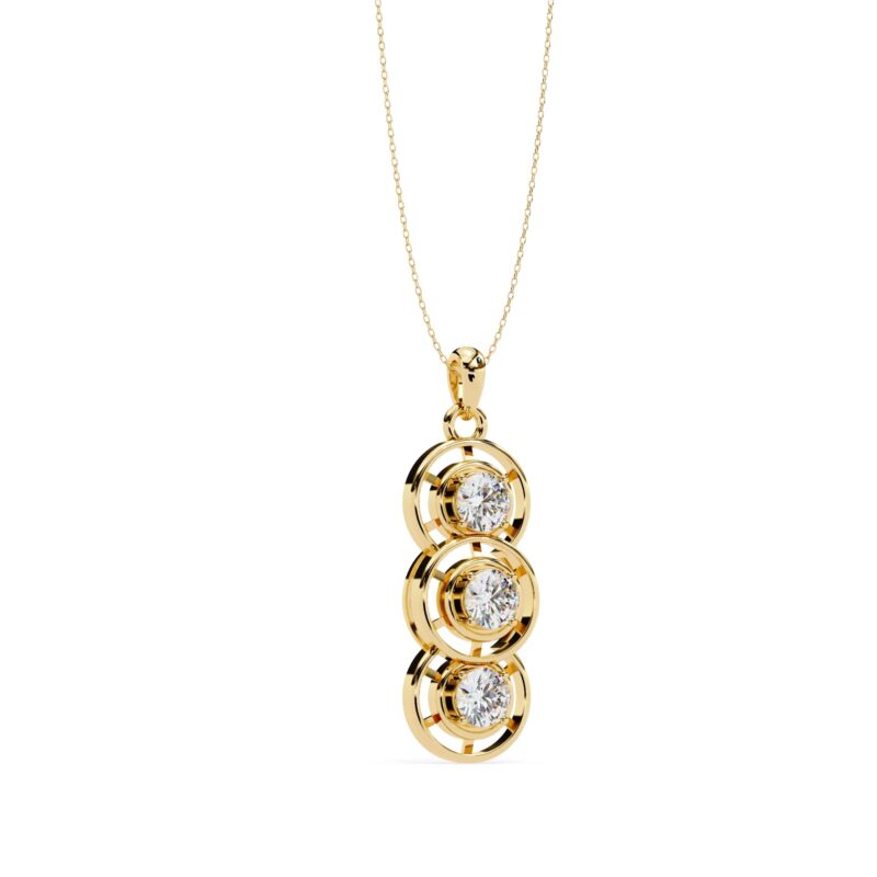 Round Moissanite Pendant Necklace For Women - Image 5