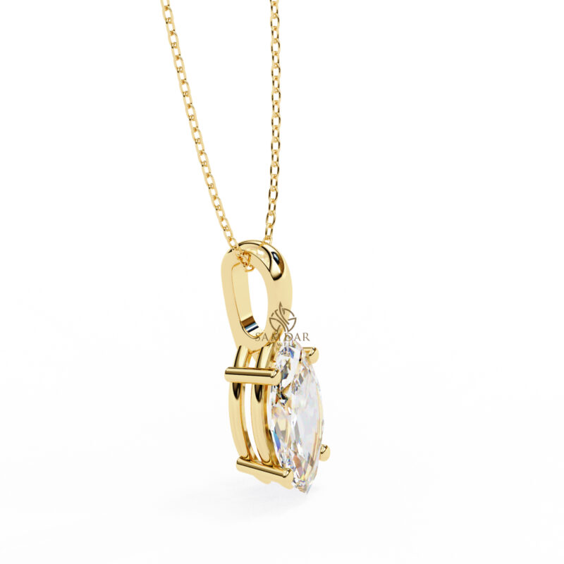 Marquise Moissanite Pendant Necklace For Women - Image 2