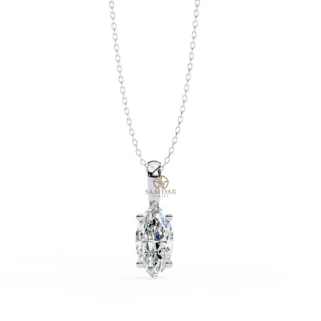 Marquise Moissanite Pendant Necklace For Women