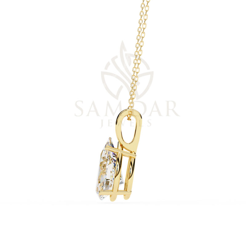 Pear Moissanite Pendant Necklace For Women - Image 5