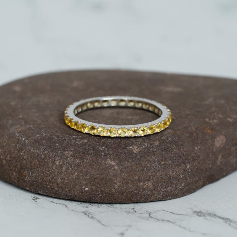 Citrine Wedding Band For Women - Image 3
