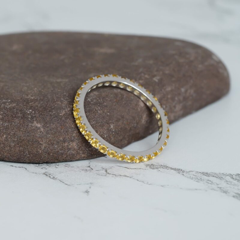 Citrine Wedding Band For Women - Image 4