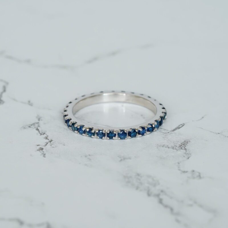 Blue Sapphire Wedding Band For Women