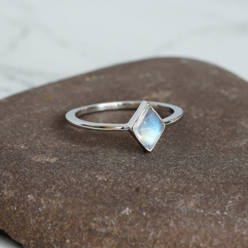 Marquise Cut Moonstone Engagement Ring for Women - Image 2