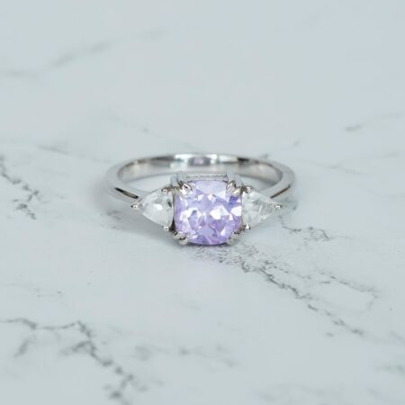 Cushion Cut Amethyst Engagement Ring for Women