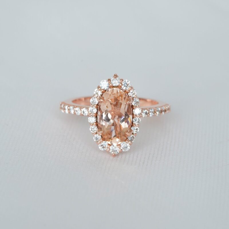 Oval Morganite Ring for Women - Image 2