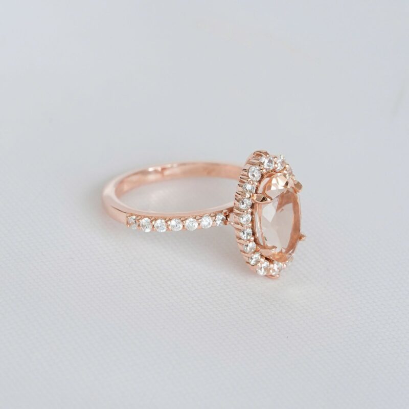 Oval Morganite Ring for Women - Image 3