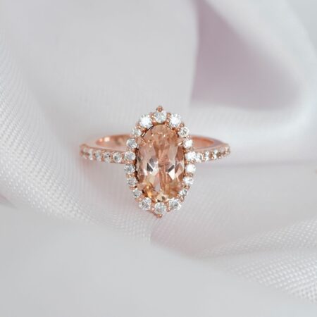 Oval Morganite Ring for Women