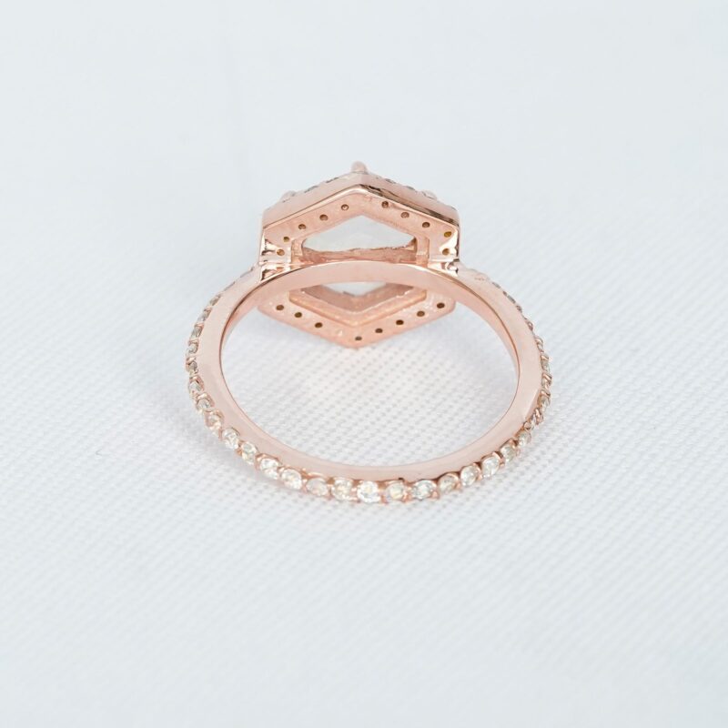Hexagone Moonstone Ring for Women - Image 4