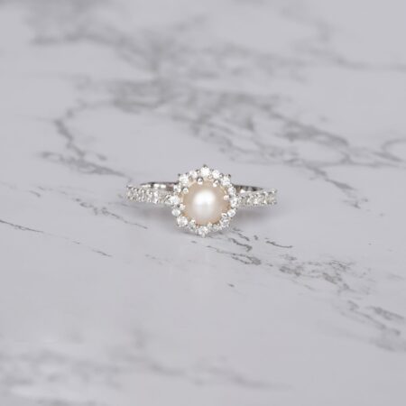 Round Pearl Ring for Women