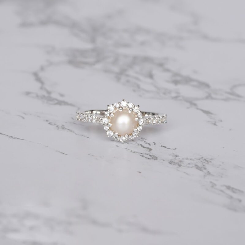 Round Pearl Ring for Women
