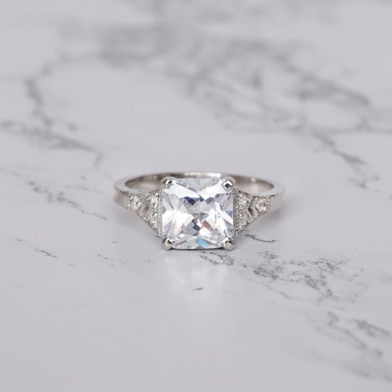 Cushion Moissanite Ring for Women