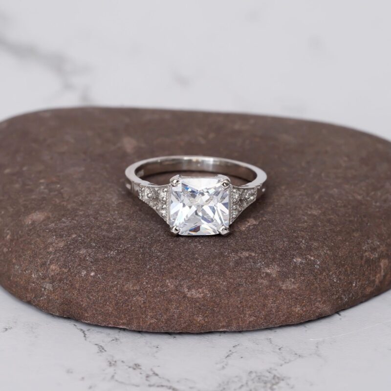 Cushion Moissanite Ring for Women - Image 3
