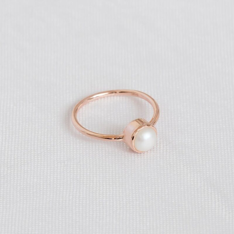 Round Pearl Ring for Women - Image 3
