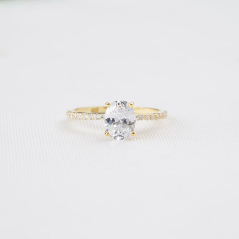 Oval Moissanite Ring for Women - Image 2