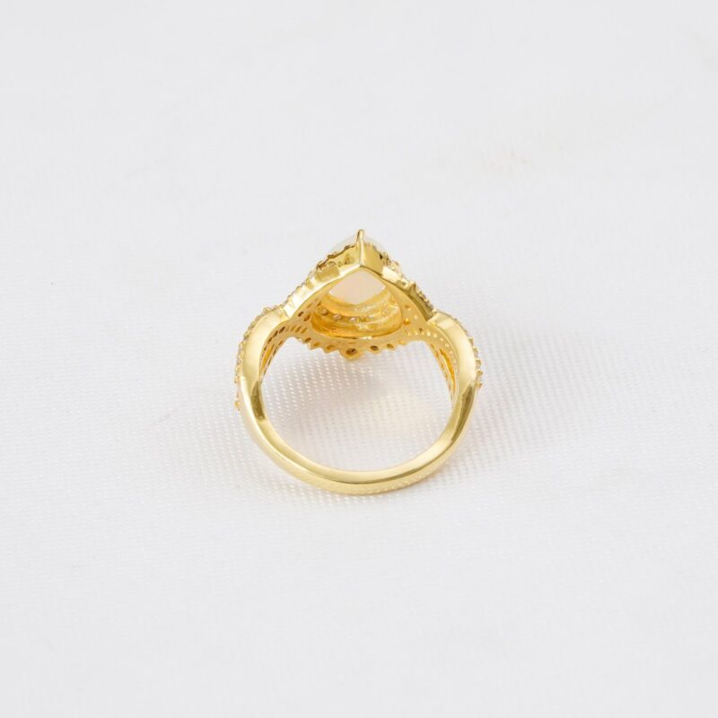 Pear Cut Opal Ring for Women - Image 5
