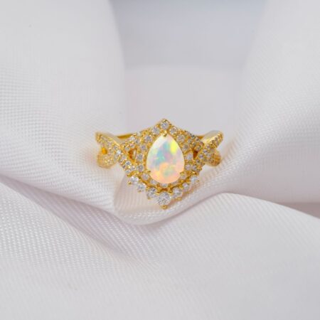 Pear Cut Opal Ring for Women