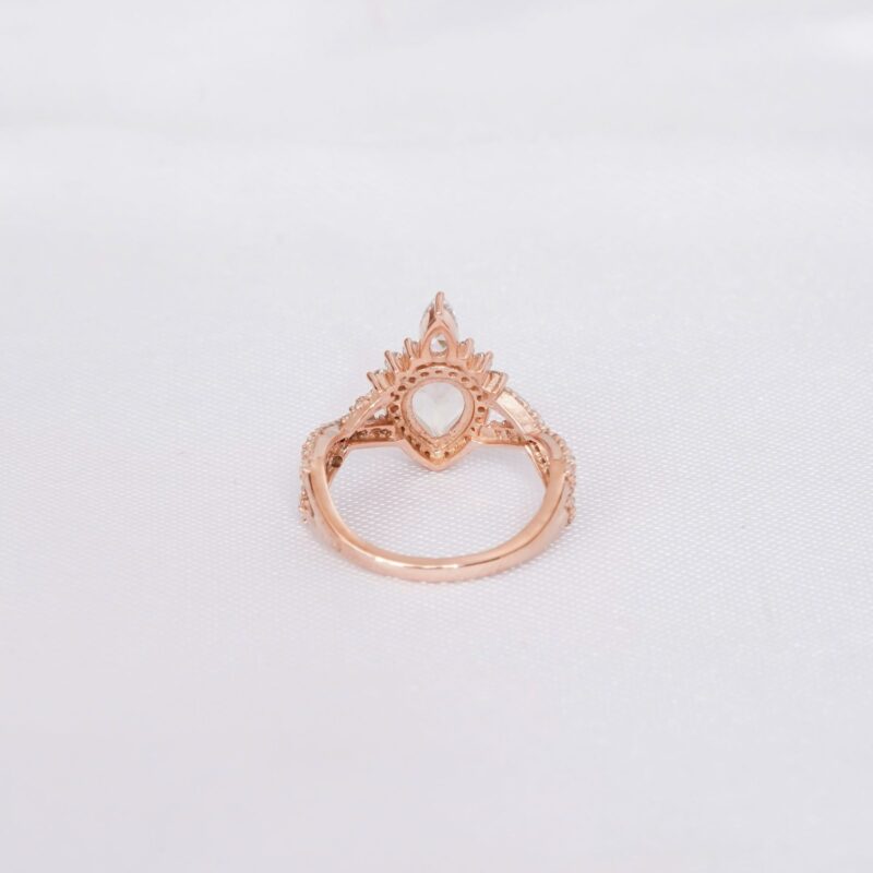 Pear Cut Moonstone Engagement Ring for Women - Image 5