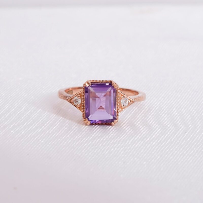 Amethyst Engagement Ring for Women - Image 2