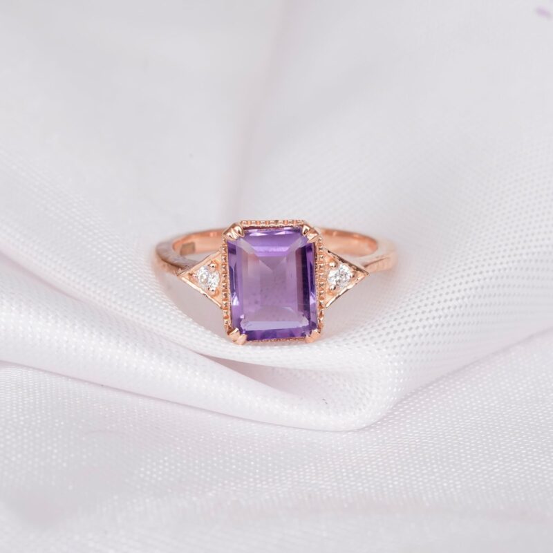 Amethyst Engagement Ring for Women