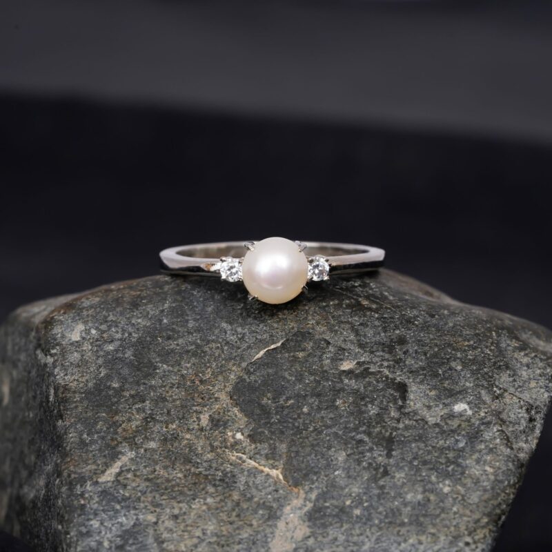 Pearl Engagement Ring for Women