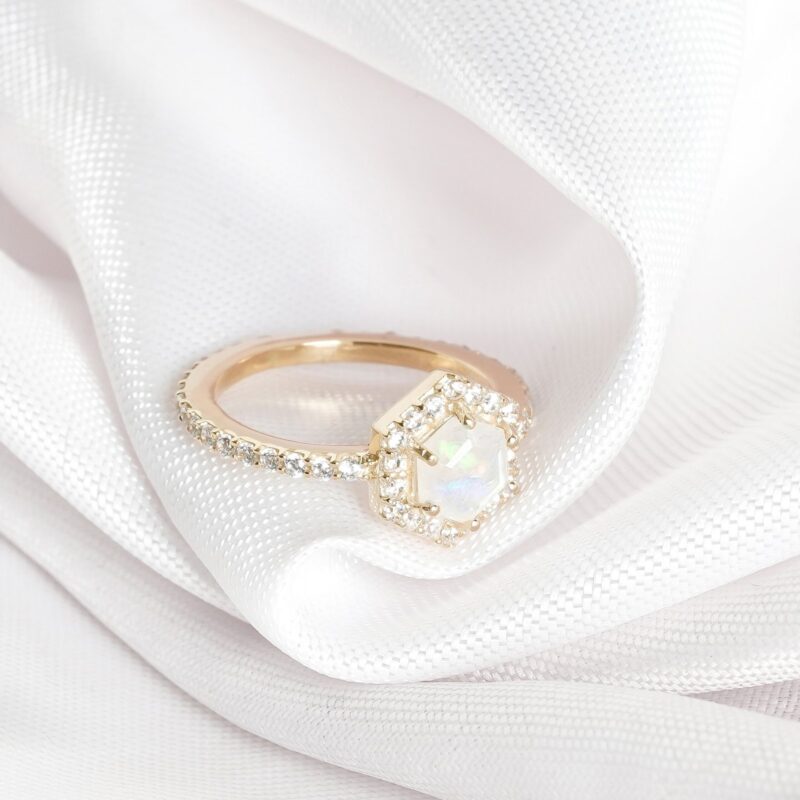 Moonstone Engagement Ring for Women - Image 3