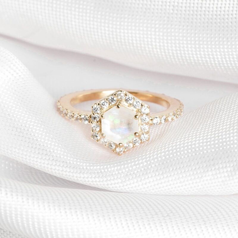 Moonstone Engagement Ring for Women