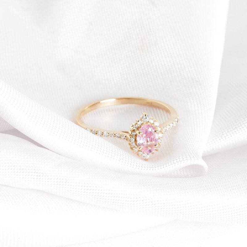 Amethyst Engagement Ring for Women - Image 3