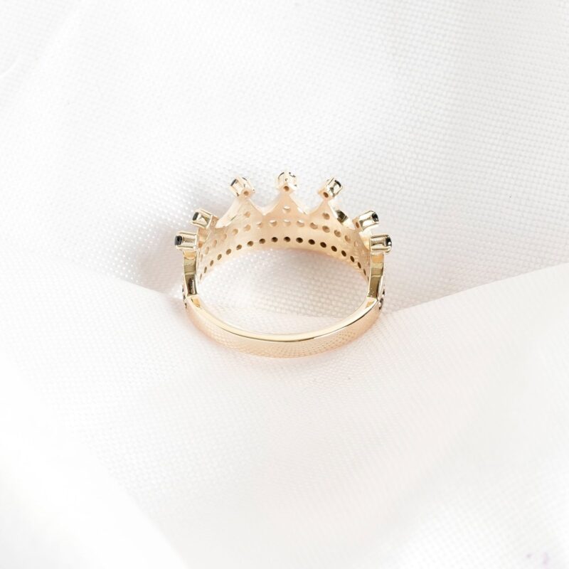 Black Onyx Diamond Wedding Band For Women - Image 5