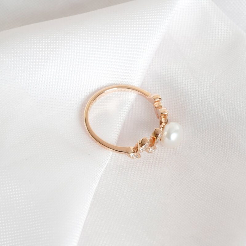 Pearl Engagement Ring for Women - Image 4