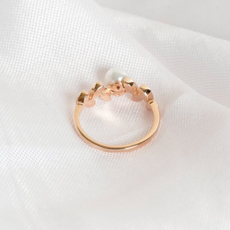 Pearl Engagement Ring for Women - Image 5