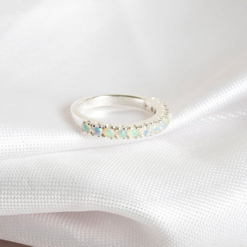 Opal Wedding Band For Women - Image 3