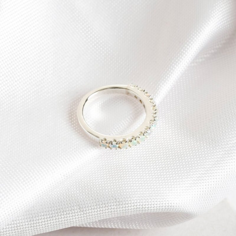 Opal Wedding Band For Women - Image 4