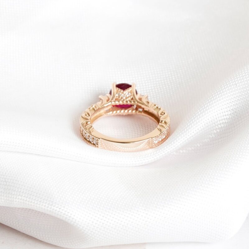 Ruby Engagement Ring for Women - Image 5