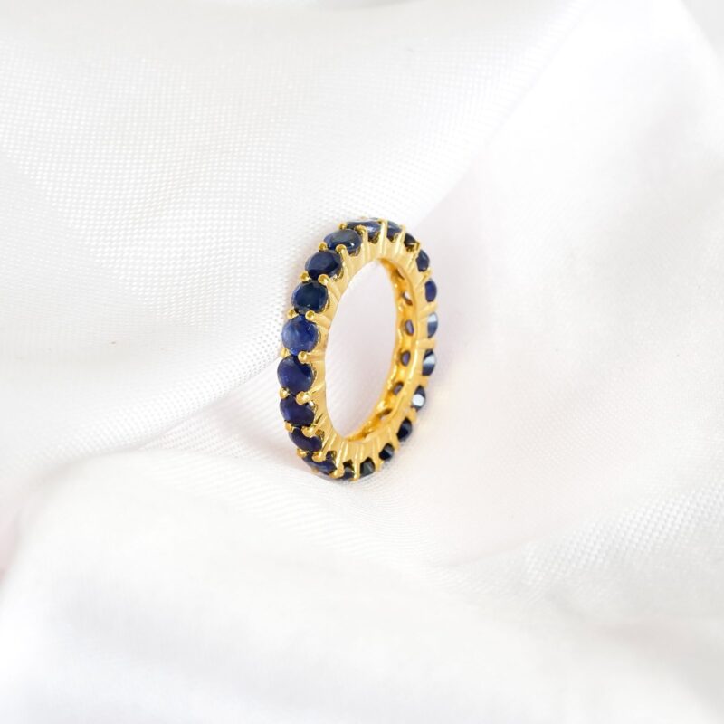 Blue Sapphire Wedding Band For Women