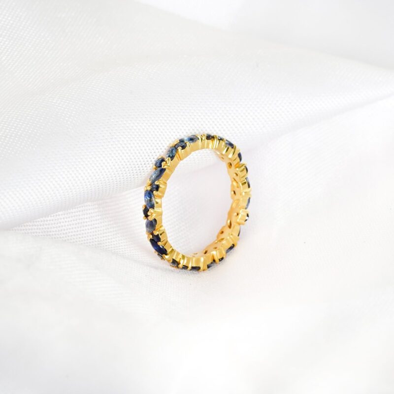 Blue Sapphire Wedding Band For Women