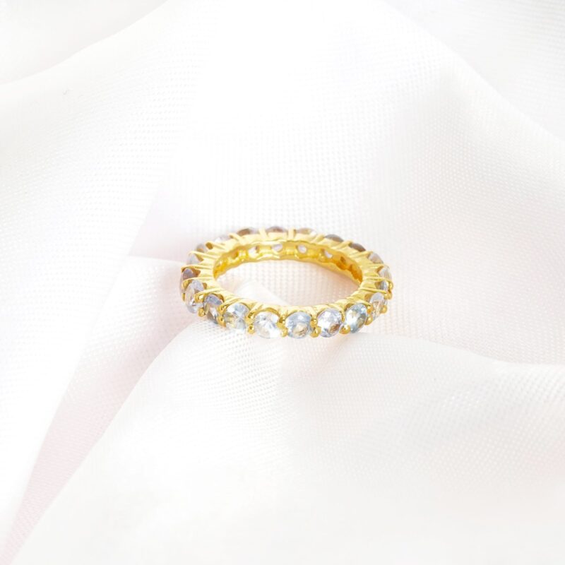 Aquamarine Wedding Band For Women - Image 2